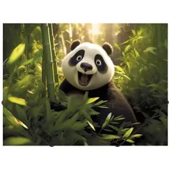 Gummimappe mit Pandamuster – DIN A4