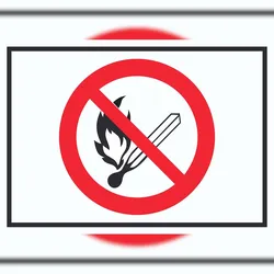 HB-Druck Feuer und offenes Licht verboten Symbol Schild A2 (420x594mm)