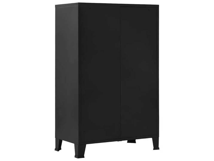 Autumn Mega Sale Armoire de bureau - Vidaxl - Armoire penderie - grande espace - avec portes en maille Acier 75x40x120 cm Noir FR33
