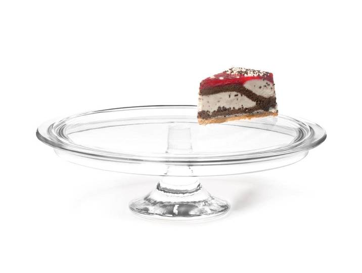 Tortenplatte LEONARDO Ciao mit Fuss , transparent, H:11,5cm Ø:32cm, Glas, Servierplatten, Tortenplatte