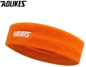 Inspire Select Cotton Sports Sweat Headband Breathable Sweat Wicking Hair Band For Running, Yoga, Tennis & Basketball orange