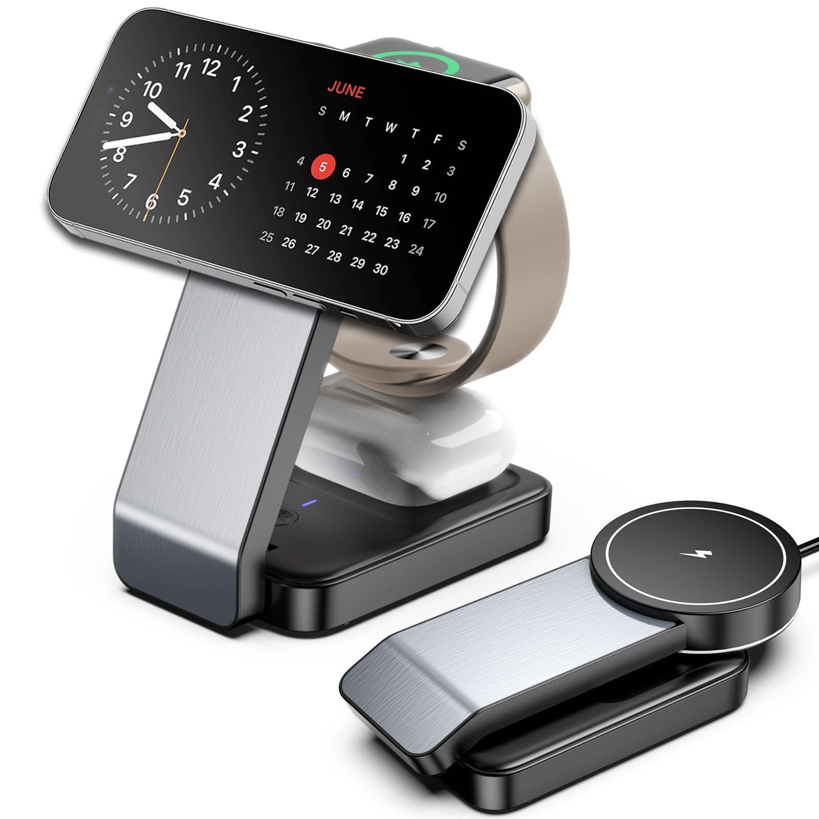Selius Magnetische 3-in-1 Inductielader voor Apple apparaten