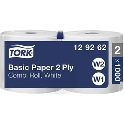 Tork Industrie-Wischtücher weiß 2-lagig 24x34 cm (2x1000 Blatt) weiß, 24 cm
