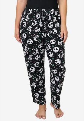Plus Size Women's Nightmare Before Christmas Cotton Pajama Pants by Disney in Black (Size 3X (22-24))