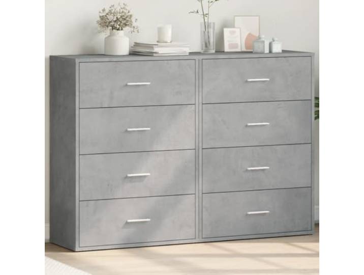 RJPLMFV Anrichte, grau, Beton, 60 x 31 x 84 cm, 2-teilig, Holz Aufbewahrung für Fernbedienungen, feuchtigkeitsbeständige Oberfläche, einfache Reinigung, Wandmontage erforderlich
