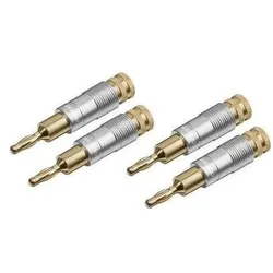 clicktronic Banana-Stecker, Audio Stecker, Gold