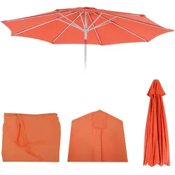 Ersatz-Bezug für Sonnenschirm Asti, Sonnenschirmbezug Ersatzbezug, Ø 3m Stoff/Textil ~ terracotta