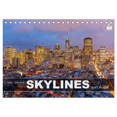 Skylines weltweit (Tischkalender 2026 DIN A5 quer), CALVENDO Monatskalender