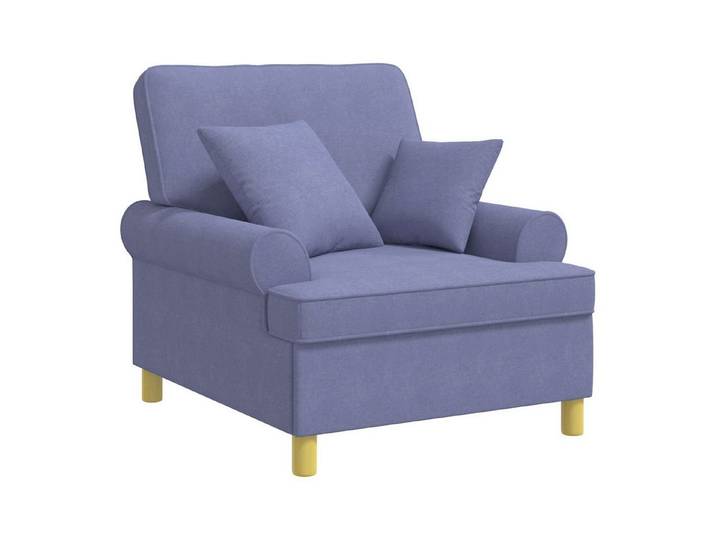 vidaXL Sessel XL-Sessel mit Kissen Jeans blau Stoff (1-St)