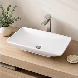 Relaxdays, Waschbecken, Waschbecken (370 mm, 590 mm)