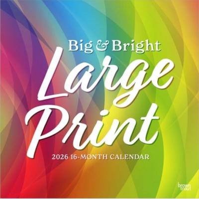 Big & Bright Large Print 2026 12 X 24 Inch (Hanging) Monthly Square Wall Calendar Matte Paper Plastic-Free