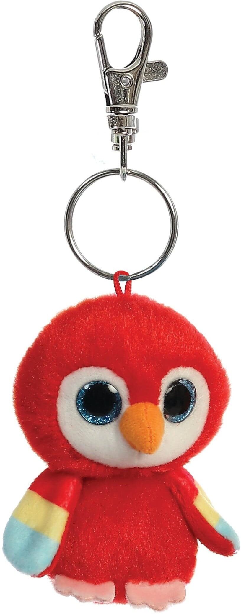 Aurora YooHoo Lora the Parrot Keychain Plush Toy - Red