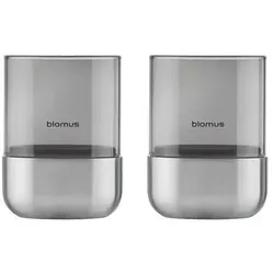 blomus Windlicht Calma 2tlg. Edelstahl Silber