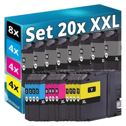 Druckfuxx, Druckerpatrone, 20x XL PATRONEN kompatibel BROTHER MFC-J480DW J880DW J4420DW J4620DW J