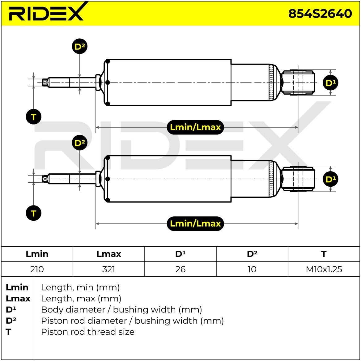 RIDEX 854S2640 Shock absorber