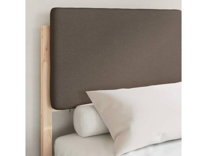 KTHLBRH Bett Taupe 160 x 200 cm Kiefer massiv mit Kopfteil Lattenrost im Lieferumfang enthalten, ohne Netz, Kopfteil waschbar, modernes Design, einfache Montage