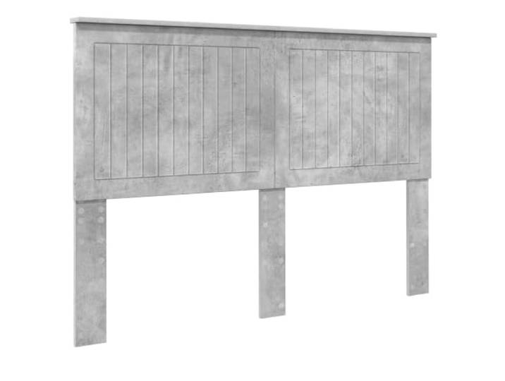 Makastle Kopfteil Betongrau Holzwerkstoff 143x7x100 cm Vertikale Rillenstruktur