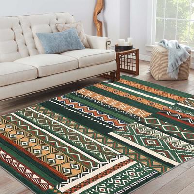 Garvee Geo Patch Washable Soft Area Rug