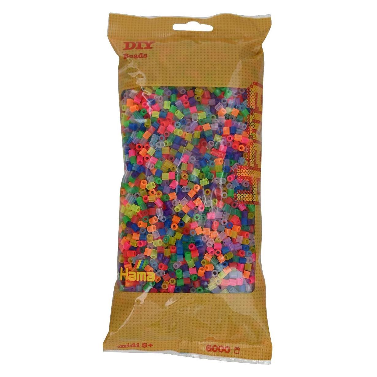 Magni Bügelperlen neon Mix transparent 6000er (32828109)