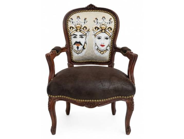 Extravagenter Armlehnstuhl mit Maharadscha-Motiv im orientalischen Palaststil cat-49 Palazzo Exklusiv