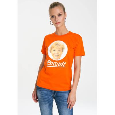 T-Shirt LOGOSHIRT "Brandt", Damen, Gr. XXL, orange, 100% Baumwolle, bedruckt, normal, Rundhals, Shirts T-Shirt, mit lizenziertem Originaldesign