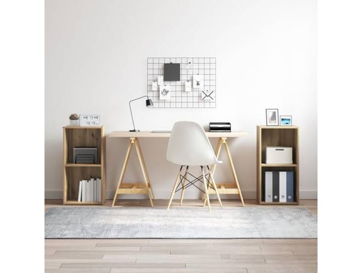 HEFZGDB TV-Schrank-Set 2 Stück Artisan Eiche 37 x 35 x 107 cm Cube Modulregalsystem mit würfelförmigen Fächern für stylische Aufbewahrung und Ordnung, modular anpassbares Design,