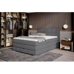 Boxspringbett Rita 120 x 200 cm Stoff Anthracite