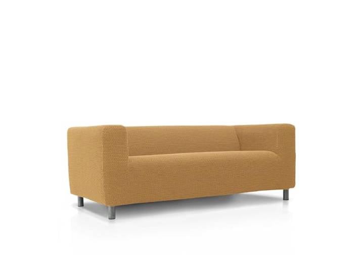 FAVERTI IKEA Housse de canapé Super élastique Compatible avec Le canapé KLIPPAN 2 Places Modèle NOVELE Jaune Protecteur de qualité en Tissu Jacquard Toucher Coton