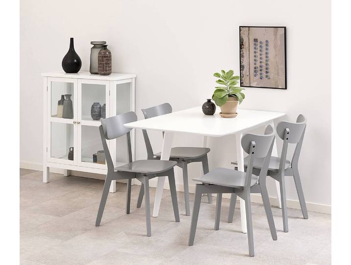 Esszimmerstuhl 2er-Set 45 x 80 x 55cm Grau/Hellgrau