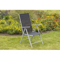 Gartensessel "Amalfi" klappbar verstellbar Metall/Textil