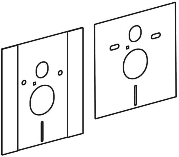 Geberit Schallschutzmatten zu Abdeckschi 241524001 höhenverstellbares Element