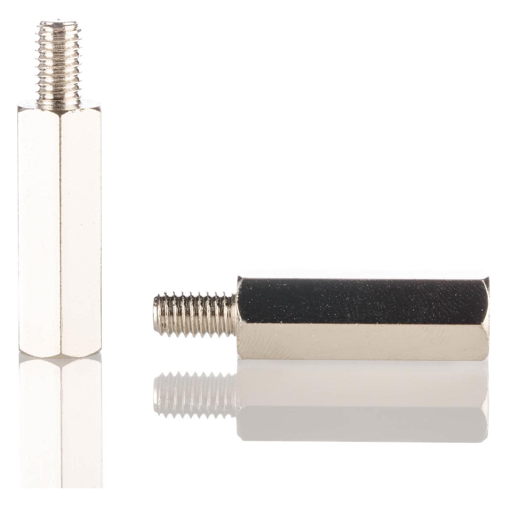 RS PRO Steel Hex. Threaded Spacer M6x30mm (8066679)
