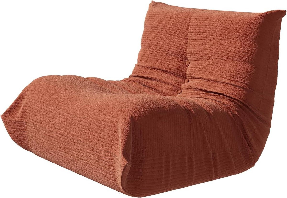 Oranje Corduroy Zitzak Fauteuil XL voor Volwassenen