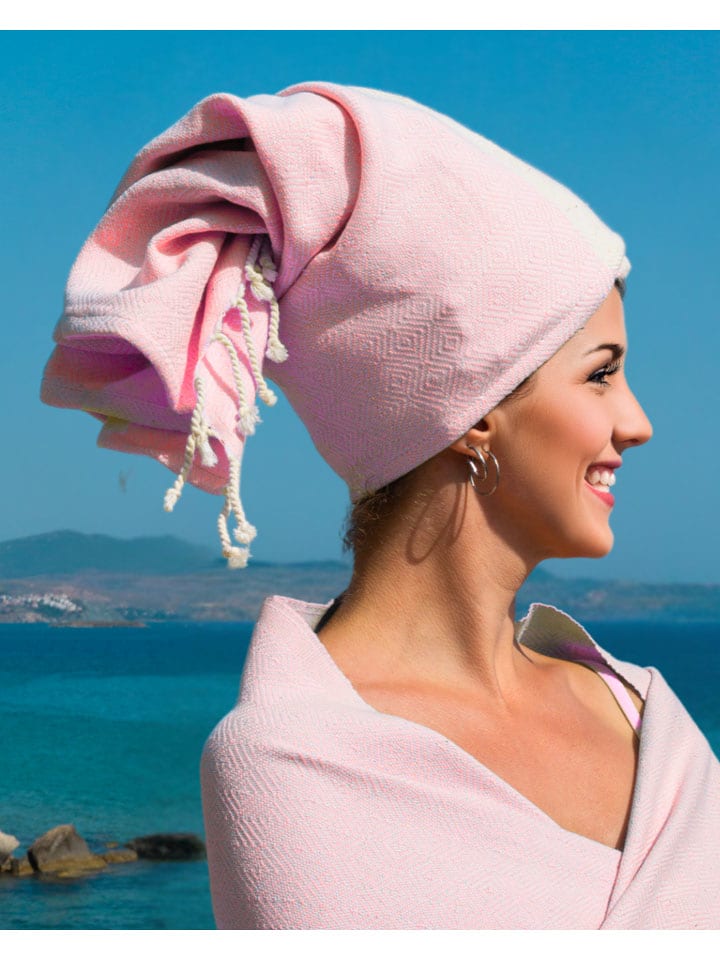Samimi Handtuch "Diamond" in Rosa - (L)90 x (B)45 cm - onesize
