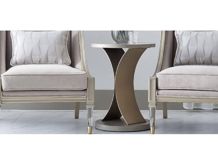 JVmoebel Beistelltisch Moderner Couchtisch aus Edelstahl in elegantem Braun mit Holzablage (1-St), Made in Europa