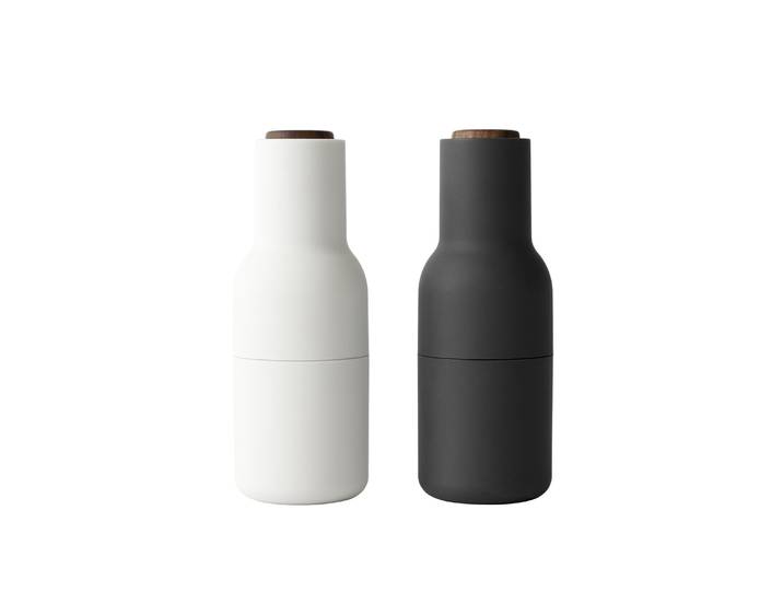 Audo Copenhagen - Ensemble moulins sel & poivre Bottle - Noir - Plastique finition soft touch - Designer Norm Architects