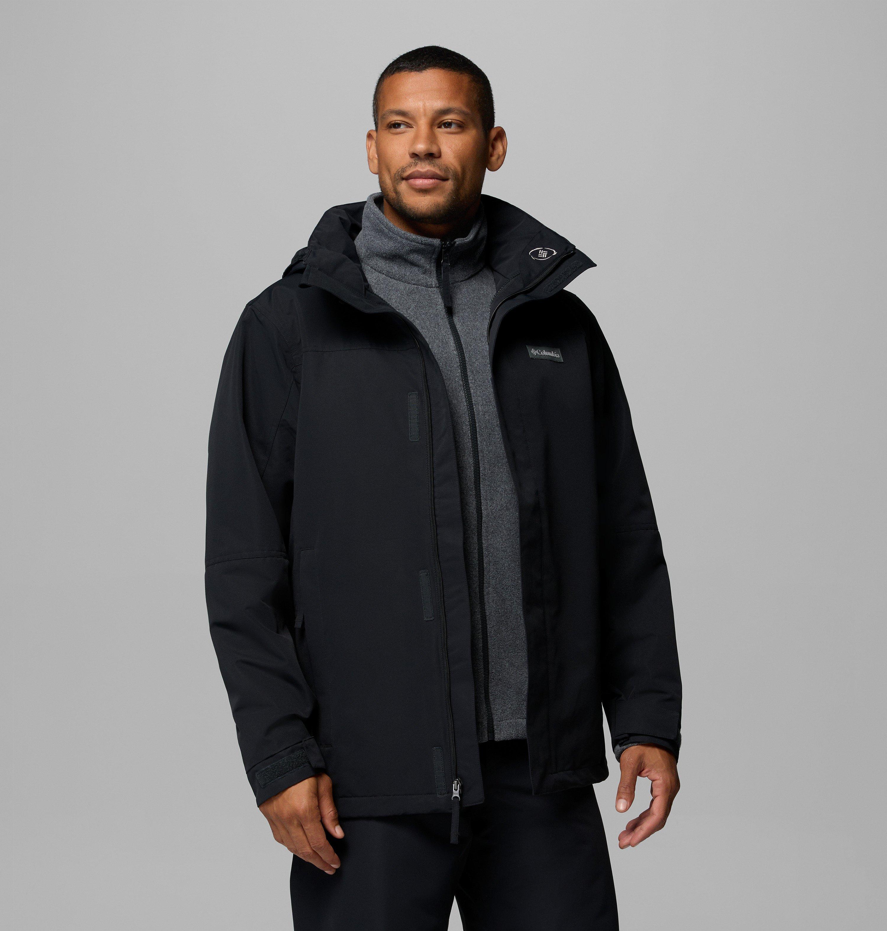 3-in-1-Funktionsjacke COLUMBIA "Bugaboo IV Fleece Interchange Jacket", Herren, Gr. L (50), schwarz, Obermaterial: 100% Polyester. Futter: 100% Nylon, Po-bedeckend, Jacken 3-in-1-Funktionsjacke, wasserabweisendes und windabweisendes Obermaterial, wärmeisol