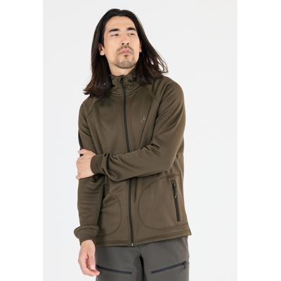Fleecejacke WHISTLER "Tracker", Herren, Gr. L, grün (olivgrün), 95% Polyester, 5% Elasthan, unifarben, normal, ohne Ausschnitt, Jacken Fleecejacke, mit Powerstretch und praktischer Kapuze