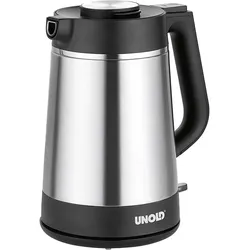 Unold Wasserkocher BLITZKOC mit doppelwandiger Vakuumisolierung, Wasserkocher, Schwarz