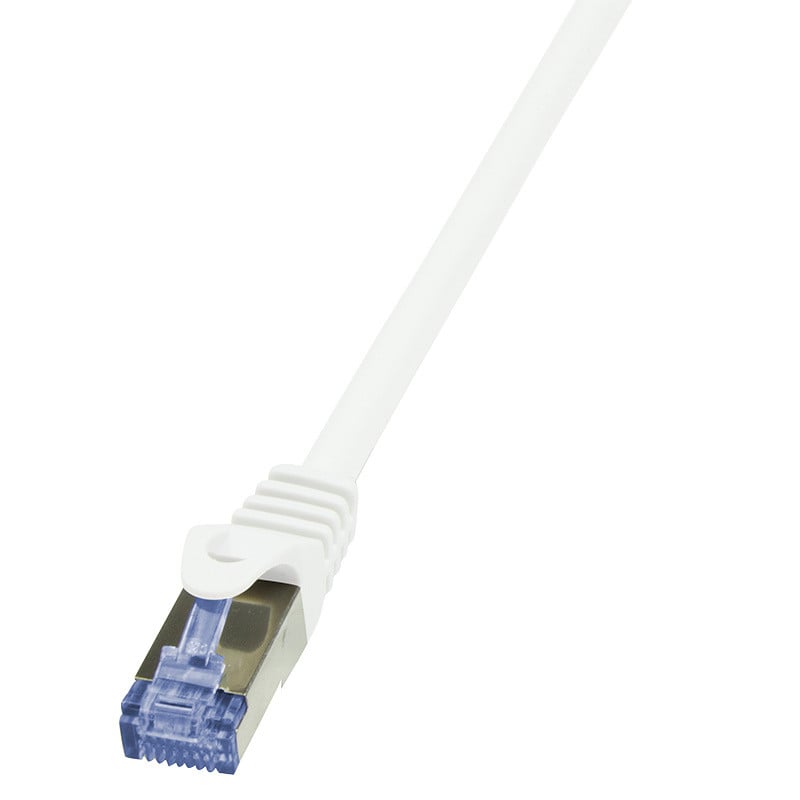 LogiLink PrimeLine CAT 6A netwerkkabel, 10G, S/FTP, PIMF, wit, 1,5 meter