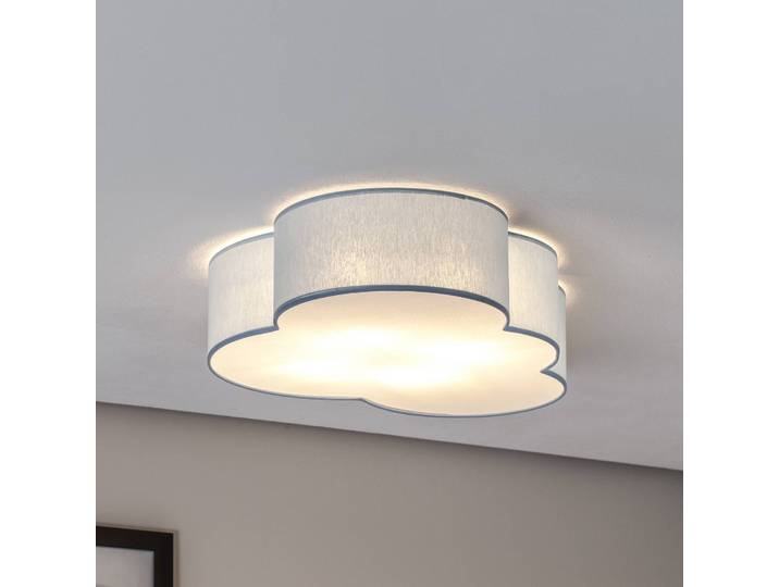 Deckenleuchte Cloud TK Lighting, dimmbar, blau, für Kinderzimmer, Textil / Stoff / Seide, Junges Wohnen