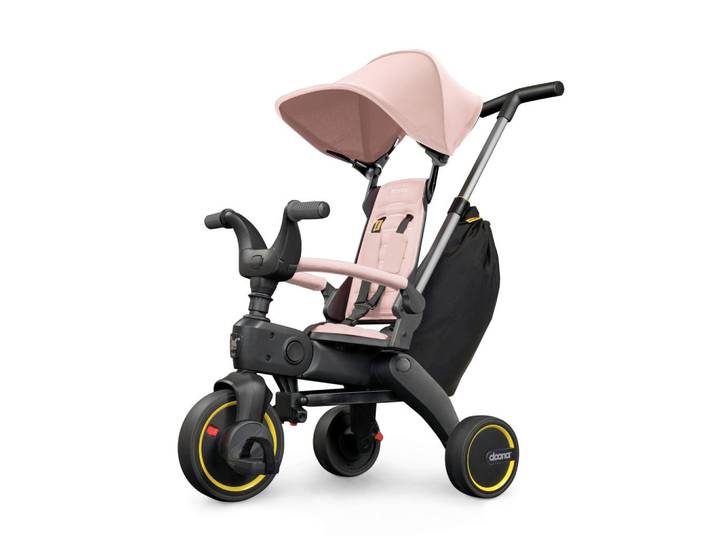Doona Dreirad Liki Trike S3, Hellrosa, Metall, Kunststoff, 33.9x25.1x33.9 cm, Rückenlehne, Fußstützen, höhenverstellbare Schubstange, Spielzeug, Kinderfahrzeuge, Dreiräder
