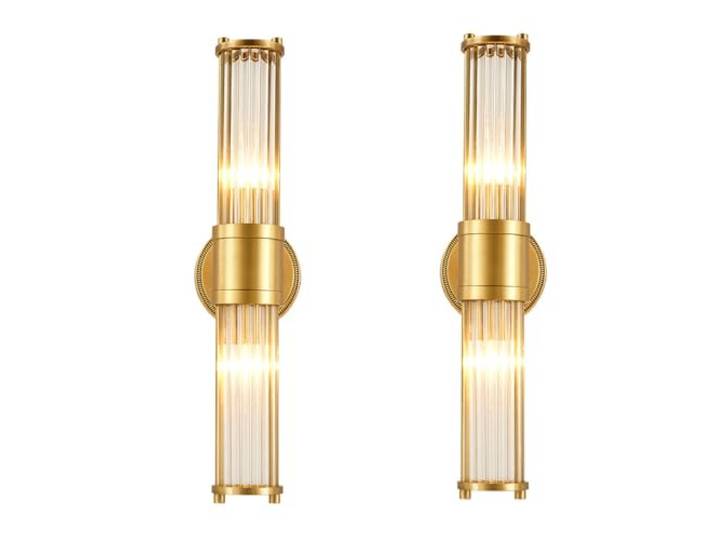 MODEBHD Wandleuchte Wandleuchte Vintage Beleuchtung Innen Wandleuchte Gold mit Glasschirm und Wandlampen mit E27 Fassung für Badezimmer, Schlafzimmer, Nachttisch, c