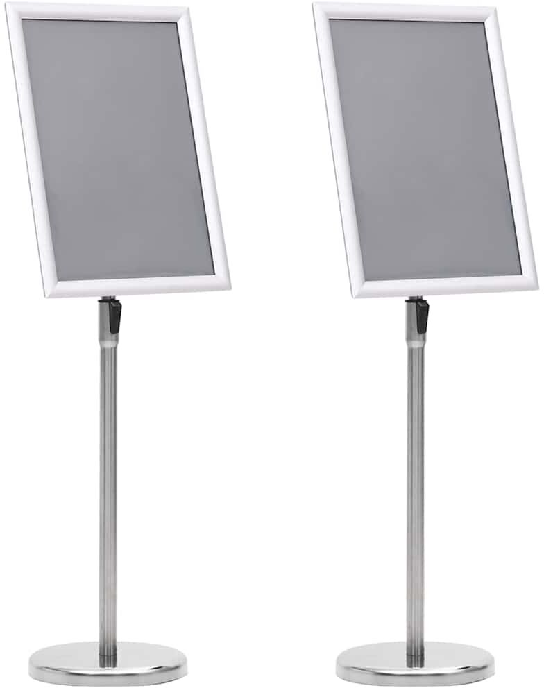 vidaXL Supports de posters 2 pc Argenté 45 x 32,7 x 108 cm Aluminium