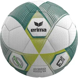 erima Hybrid 2.0 Fußball Trainingsball metallic green/silver/lime 3