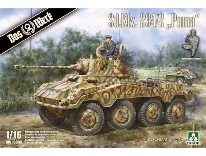 DAS WERK - Gepantserde modelbouw Sd.kfz. 234/2 puma das Werk 16006 1:16 Modelpromo Char