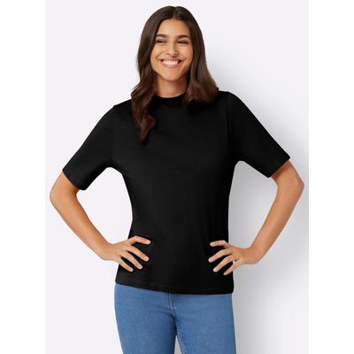 Kurzarmshirt CLASSIC BASICS "Kurzarm-Shirt", Damen, Gr. 54, schwarz, 100% Baumwolle, unifarben, Shirts
