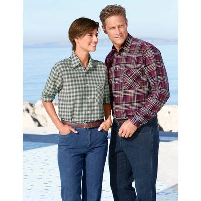 Karohemd CLASSIC, Herren, Gr. 43/44, Normalgrößen, grün (grün, kariert), 100% Baumwolle, gemustert, kariert, mehrfarbig, klassisch, Hemden Karohemd