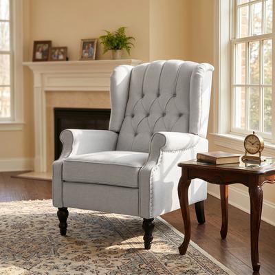 Christopher Knight Home Walter Tufted Fabric Wingback Recliner Club Chair