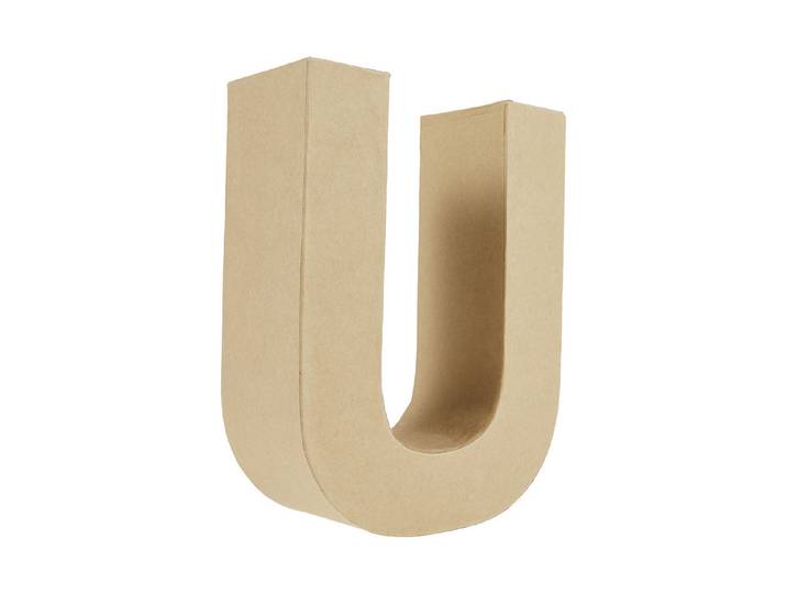 Glorex Karton-Buchstabe U 17.5 × 13 × 5.5 cm